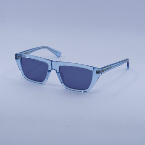 Bottega Veneta BV1291S 003 Sunglasses Blue Rectangle Frame, Blue Lenses - Picture 1 of 10